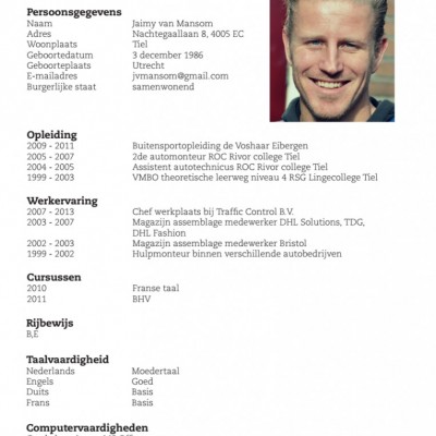 Talentcard van Jaimy van Mansom
